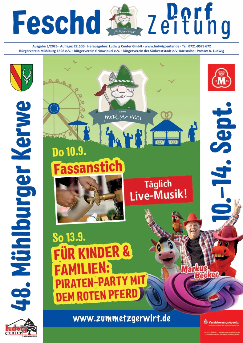 Originaltitelblatt der Feschd-Zeitung, Ausgabe 3 · 2026