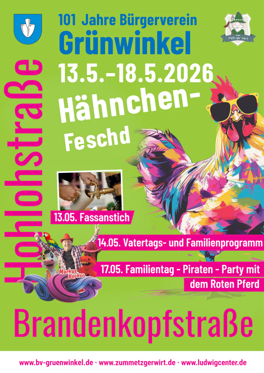 Festplakat · Hähnchenfeschd Grünwinkel 2026