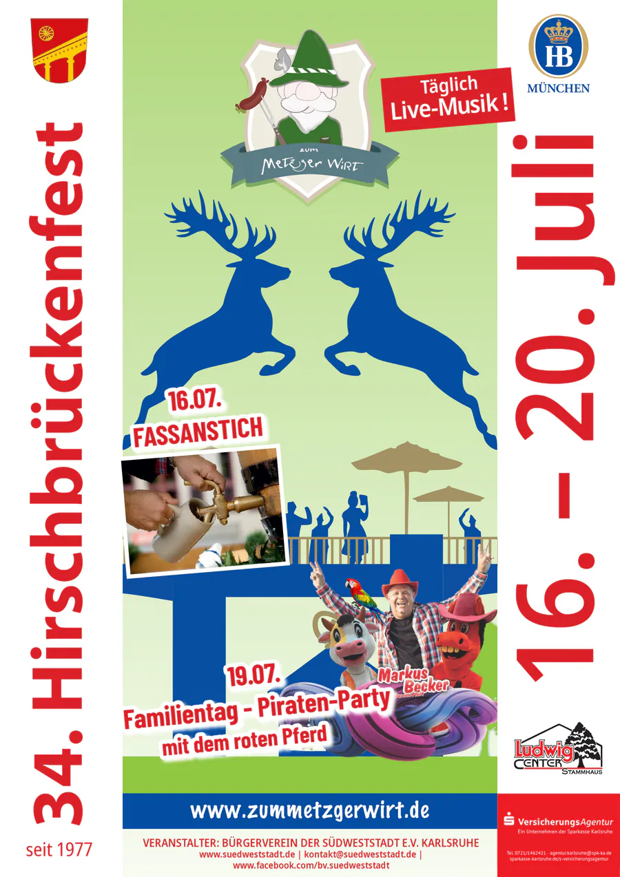 Festplakat · 34. Hirschbrückenfest 2026